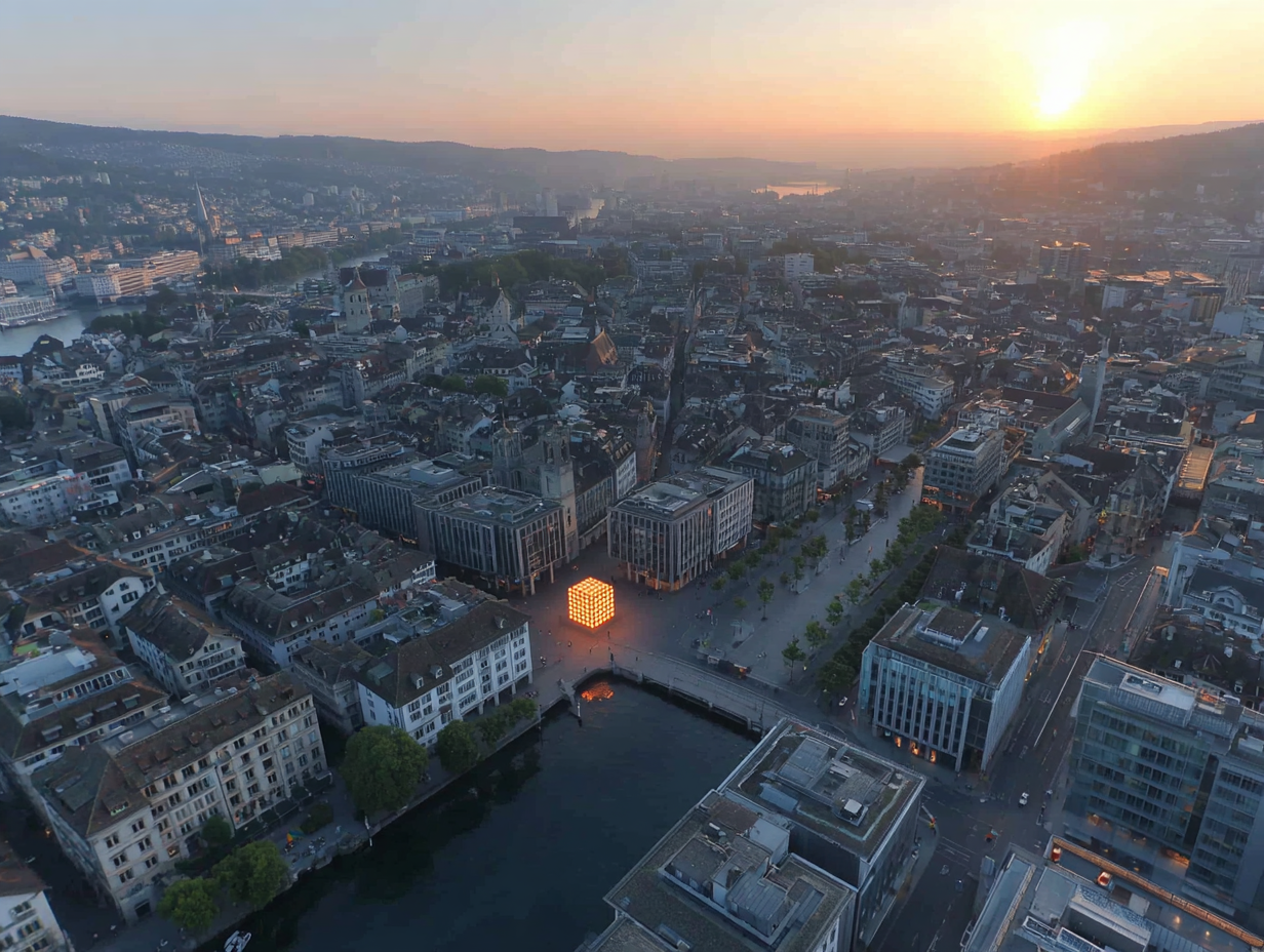The SQARES cube over Zurich